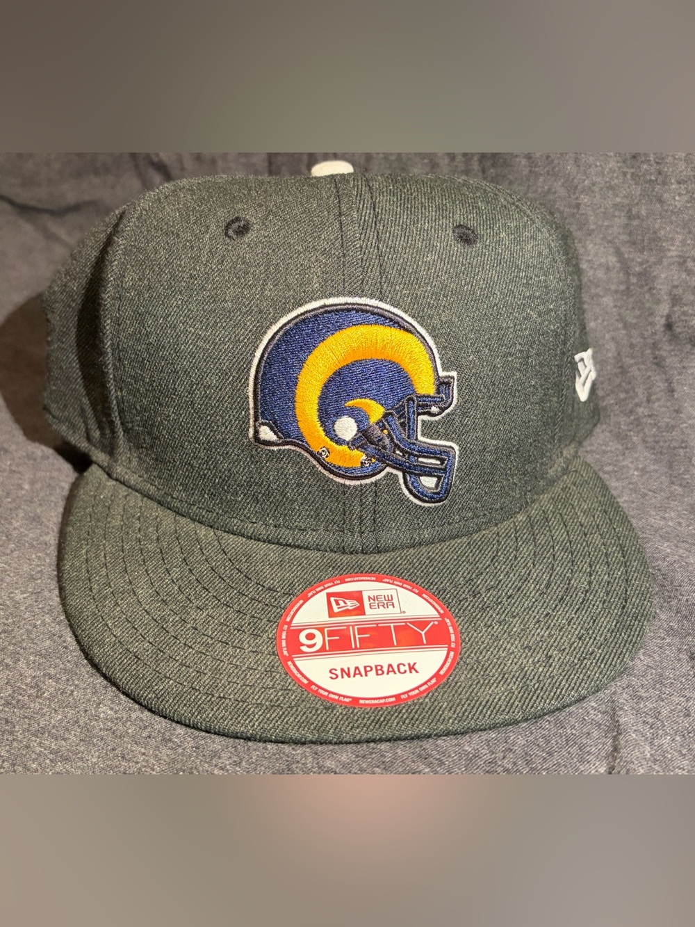 New Era Los Angeles Rams Graphite Retro SnapBack Hat